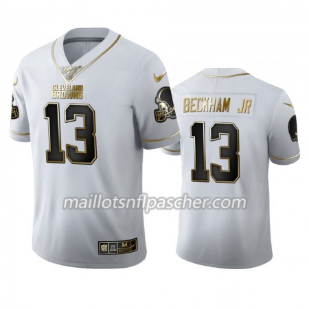 Maillot Cleveland Browns Odell Beckham JR 13 Nike Blanc Golden Edition 100th - Homme
